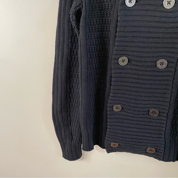 Guess Women’s Button Down Knitted Collared Sweater in Black (Size: XS) - Picture 4 of 10